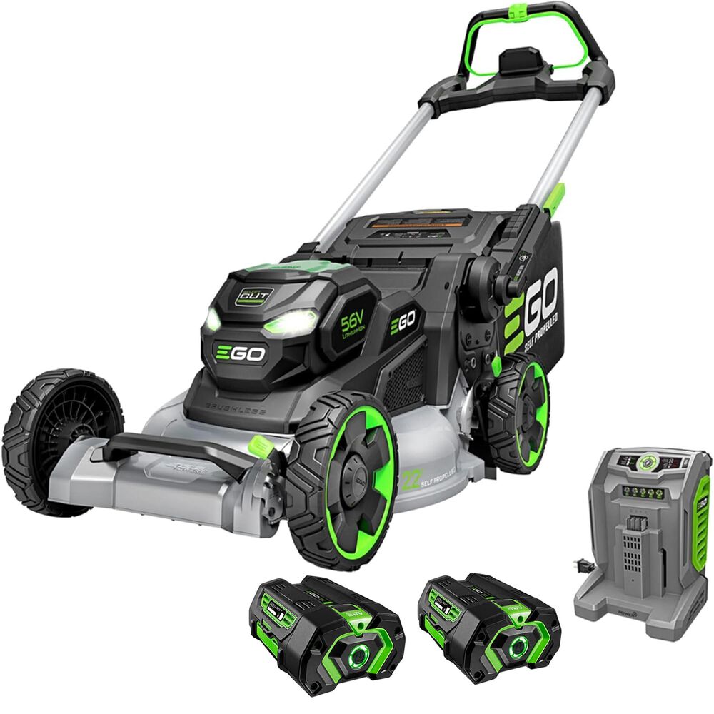 EGO POWER+ 22" Battery-Powered Self-Propelled Lawn Mower, includes 56V 10.0Ah Battery, 700W Charger, and POWER+ 5.0 Amp Hour Battery with Fuel Gauge, , large