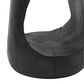 Hearth and Haven Outdoor End Table with Hollow Design in Black, , large