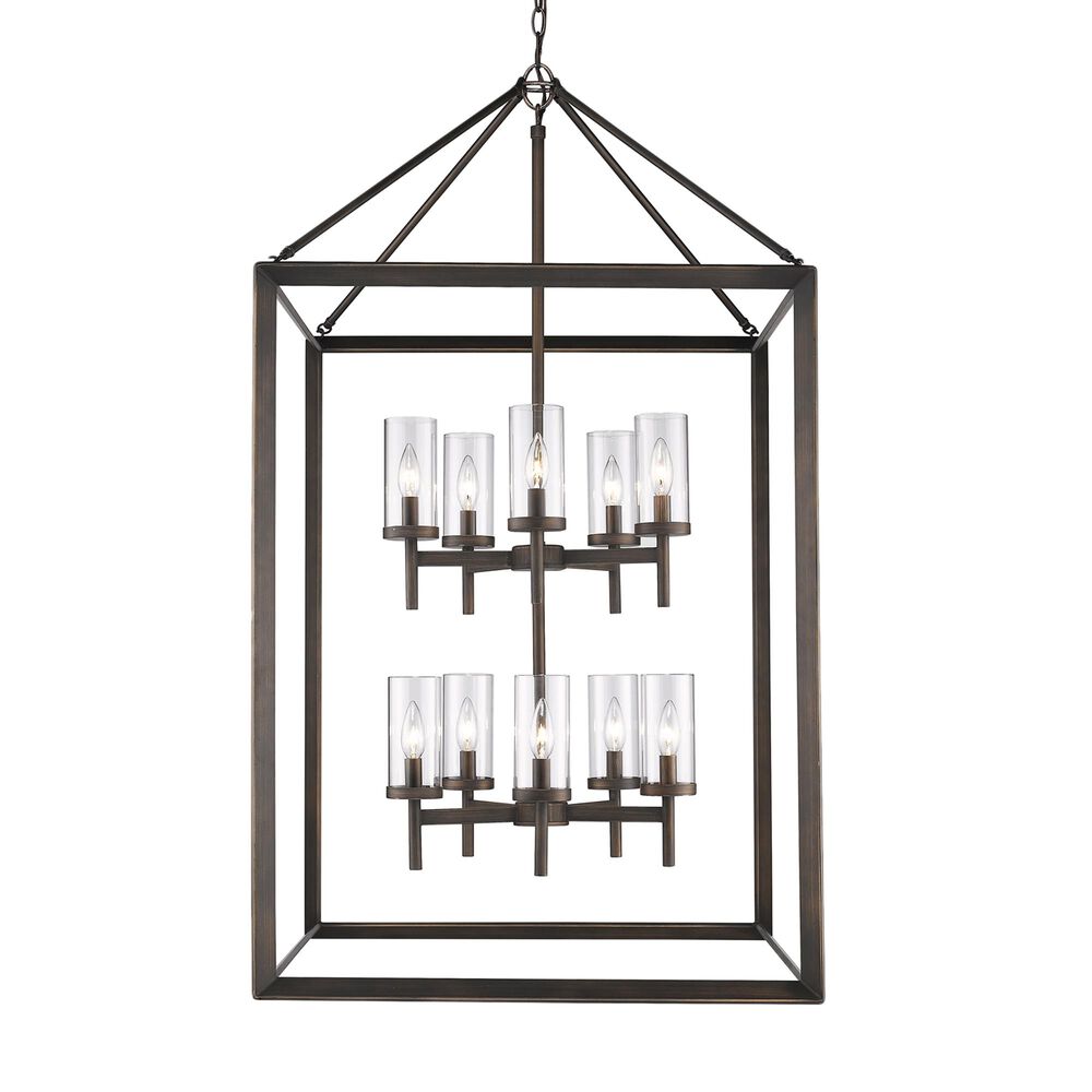 Golden Lighting Smyth 10-Light Pendant in Gunmetal Bronze, , large