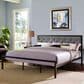 Modway Mia Gray Fabric Upholstered King Platform Bed in Brown, , large