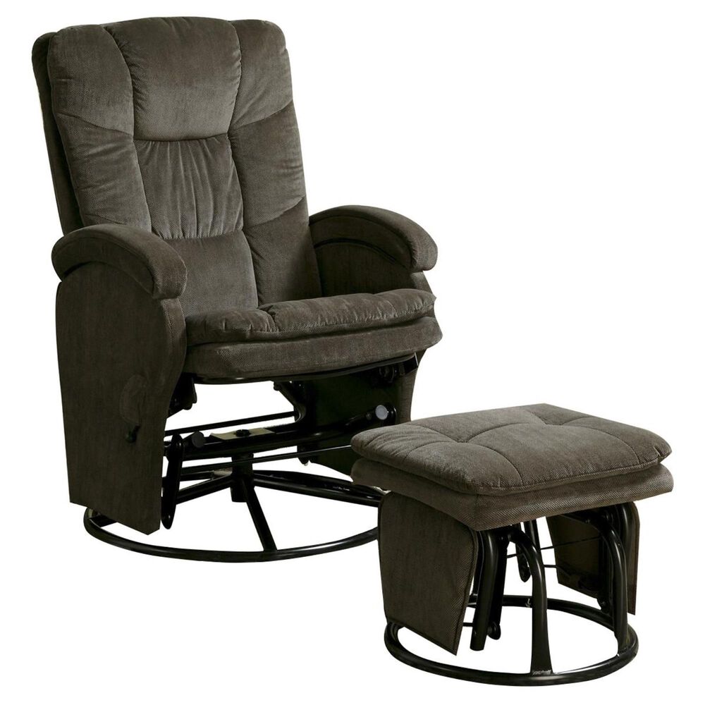 Pacific Landing Reclining Glider with Ottoman, , large