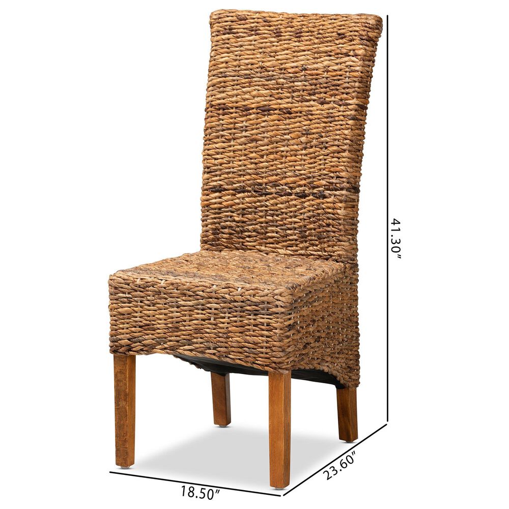 Baxton Studio Trianna Side Chair in Brown and Natural Brown, , large