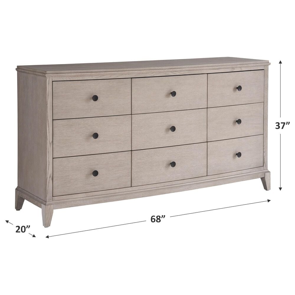 Furniture Worldwide Coalesce 9-Drawer Dresser in Rolling Fog, , large