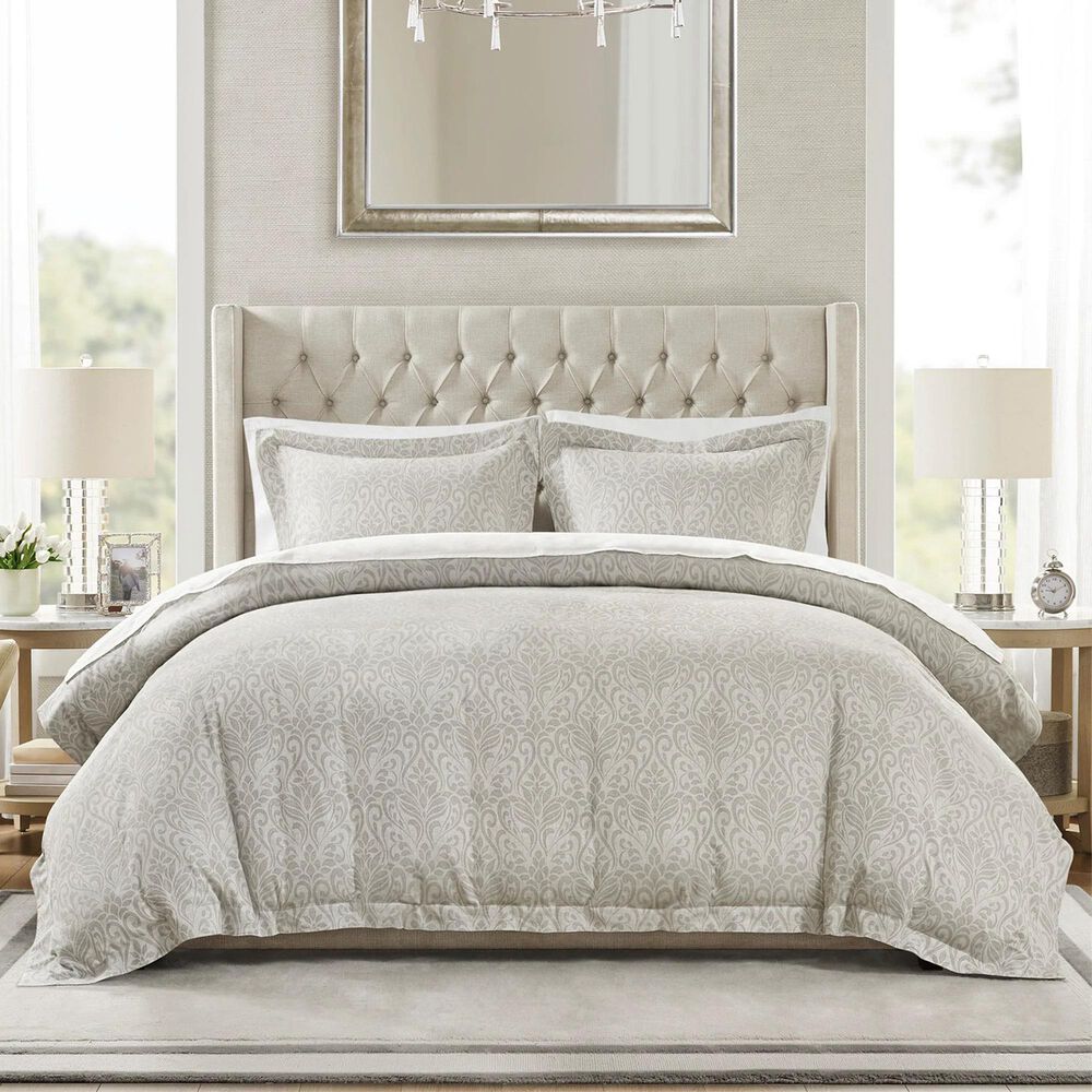 Hampton Park Bernini 3-Piece Full/Queen Duvet Set in Grey, , large