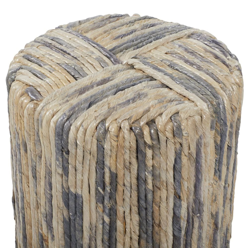 Maple and Jade Banana Leaf Woven End Table in Black, Brown, Light Brown and White, , large