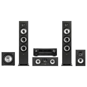 Polk 12" Subwoofer + 6.5 Floorstanding Tower Speaker + 5.25 Center Channel Speaker + Denon 5.2 Channel AV 8K Receiver with HEOS Built-in in Black, , large
