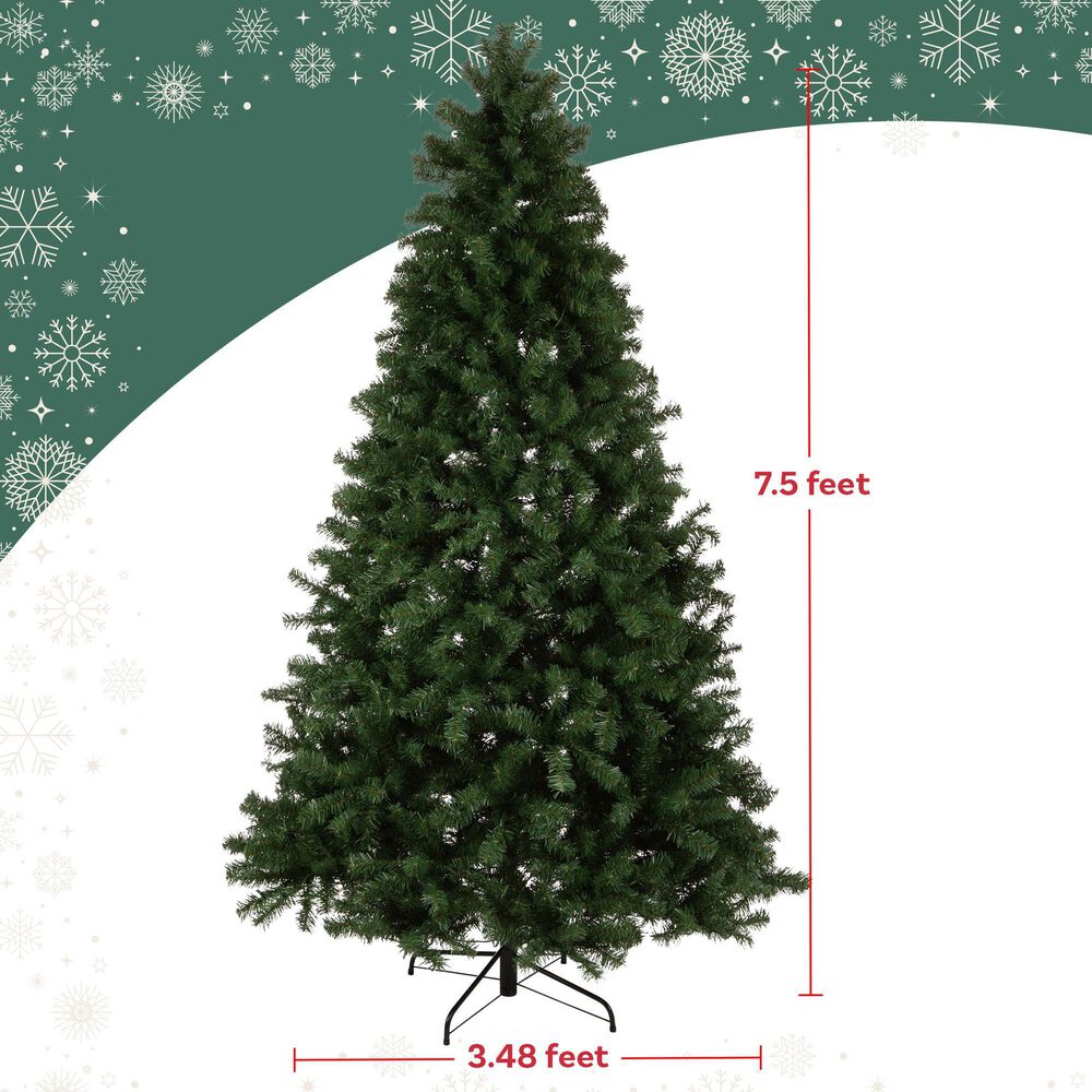 Timberlake 7.5 ft Artificial Christmas Tree with 450 LED Lights in Green, , large