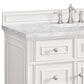 James Martin Vanities Lorelai 48" Single Vanity in Bright White with 3 cm Carrara White Marble Top, , large