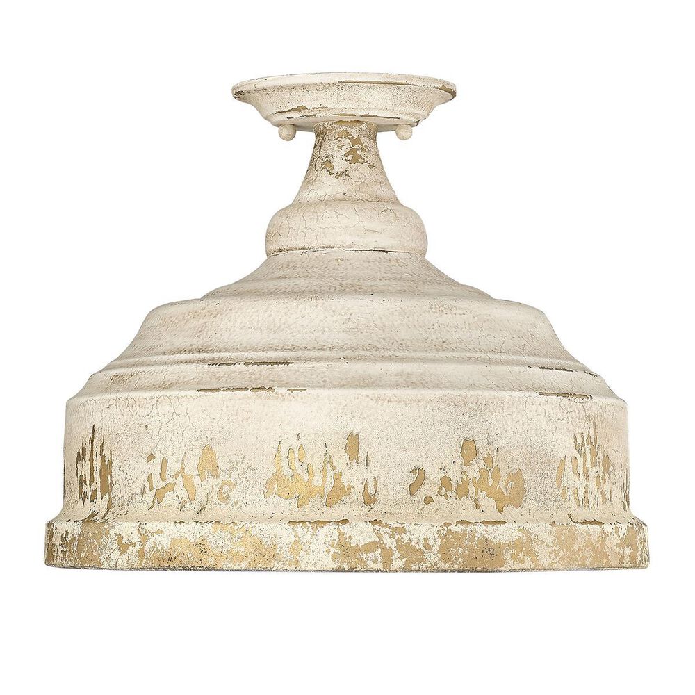 Golden Lighting Keating Semi-Flush in Antique Ivory, , large