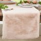 Saro Faux Fur Rabbit Table Runner in Oatmeal, , large