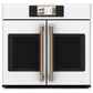 Cafe 30" Smart Built-in Convection Single Wall Oven with French Doors in Matte White, , large