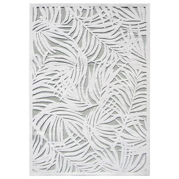 Orian Nouvelle Boucle Breeze Palms 5"2" x 7"6" Natural Verde Area Rug, , large
