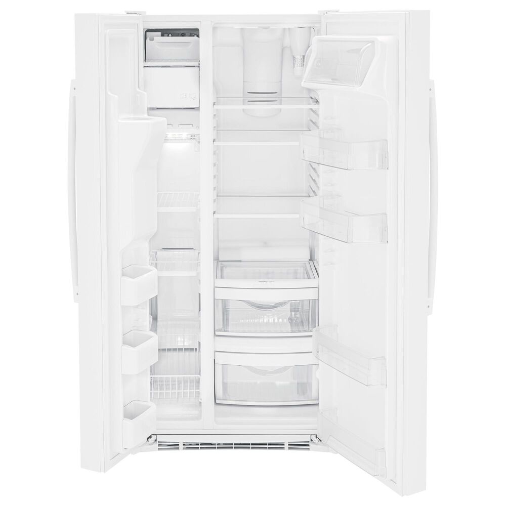 GE Appliances 23 Cu. Ft. Side by Side Refrigerator with Energy Star Certified in White, , large