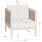 Linon Home Decor Claiborne Patio Arm Chair in Soft White, , large