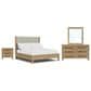 Shannon Hills Davie 4-Piece Queen Upholstered Bedroom Set in Pale Oak, , large