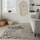 Nourison Aloha 6" x 9" Silver and Grey Indoor/Outdoor Area Rug, , large