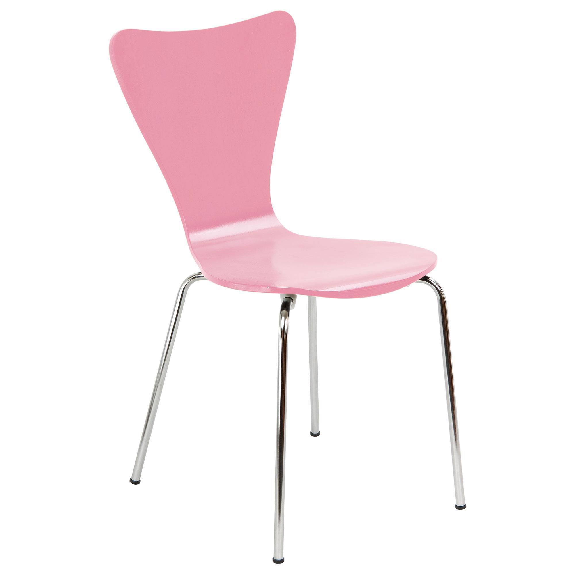 Pink and chrome 2025 chair