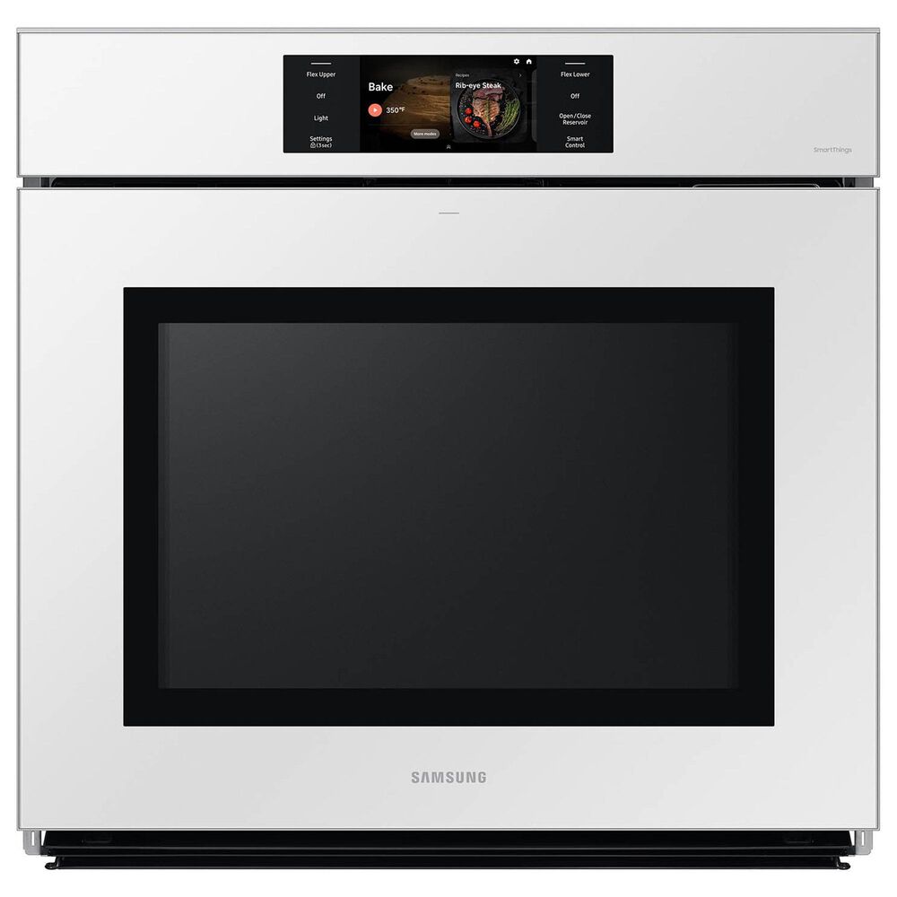 Samsung Bespoke 2-Piece Kitchen Package with White Bespoke 30" Single Wall Oven and Stainless Steel 30" Electric Cooktop, , large