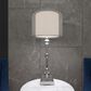 Maple and Jade 30" Metal Stacked Crystal Table Lamp with Dual Shades in Silver and Clear, , large