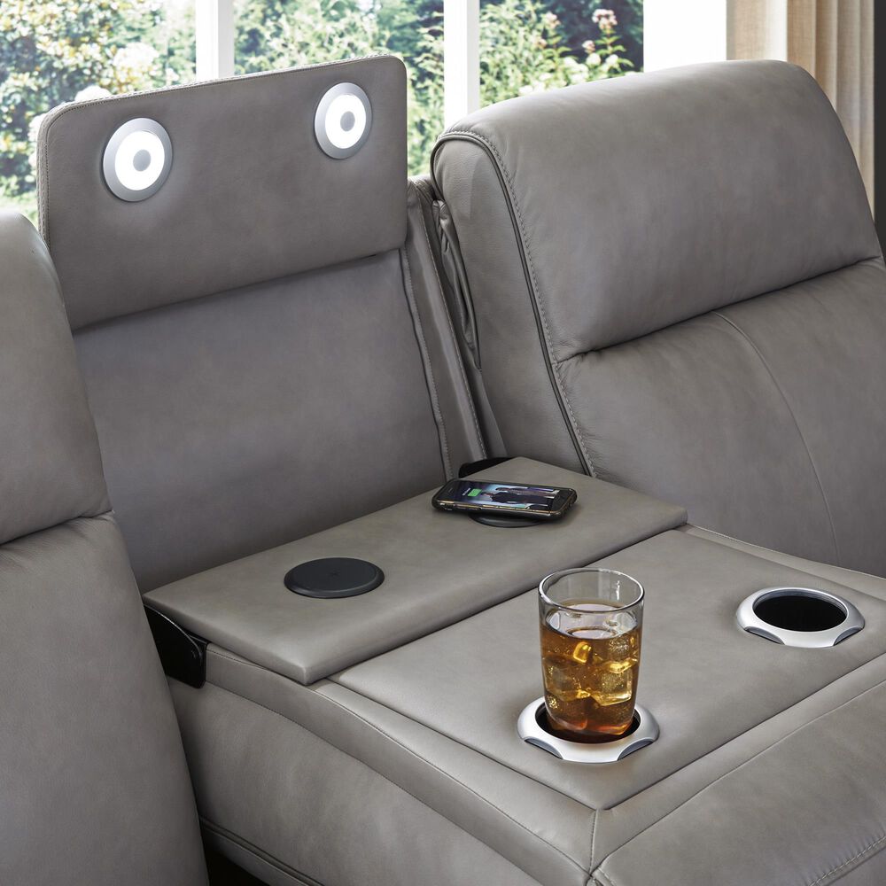 Ashley 5Z-Comfort Power Reclining Sofa and Loveseat Set in Coin, , large