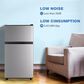 HOMLUX 3.5 Cu. Ft. Top Freezer Refrigerator with Adjustable Thermostat in Silver, , large