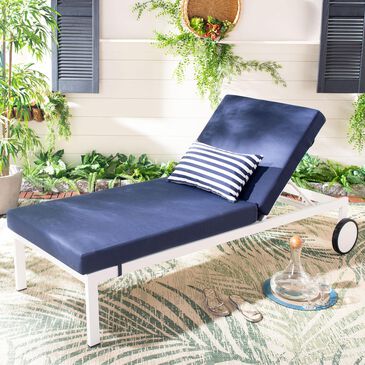 Safavieh Yves Sun Lounger in Navy/White, , large