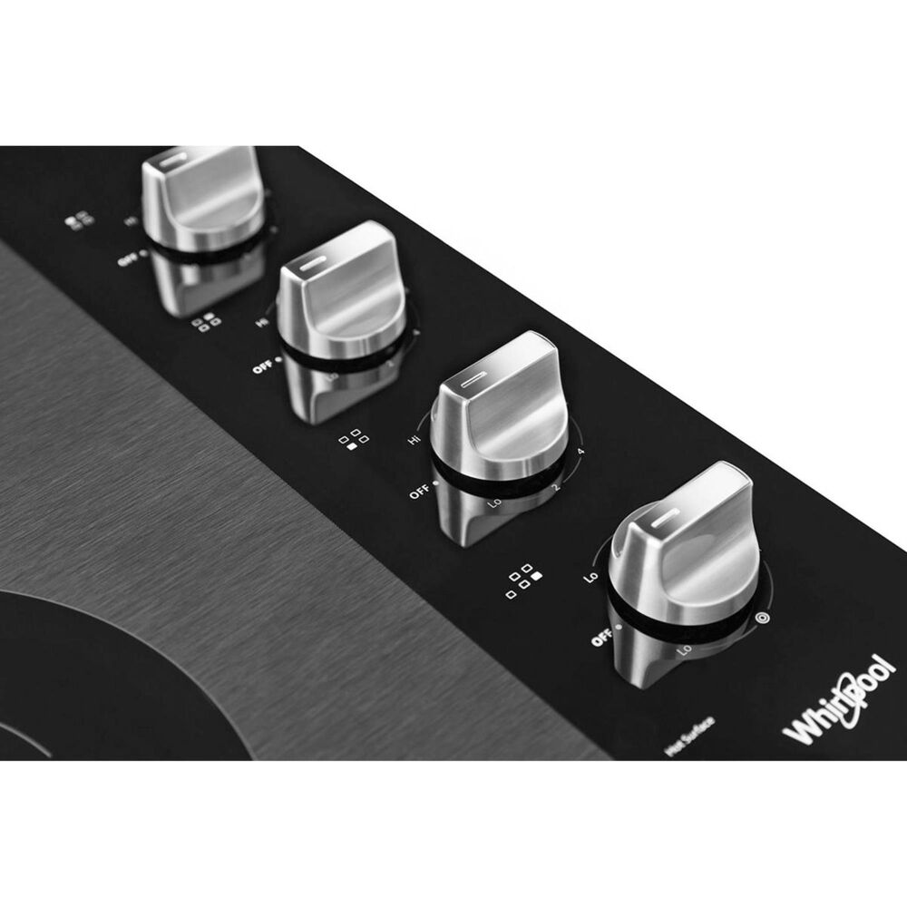 Whirlpool 30&quot; Electric Ceramic Glass Cooktop in Stainless Steel, , large