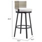 Zuo Modern Midnight Wave Patio Barstool in White, , large