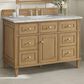 James Martin Vanities Lorelai 48" Single Bathroom Vanity in Light Natural Oak with 3 cm Eternal Jasmine Pearl Silestone Top, Rectangular Sink and FreePower Wireless Charger, , large
