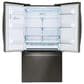 LG 27.7 Cu. Ft. 3-Door French Door Refrigerator in PrintProof Black Stainless Steel, , large