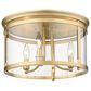 Golden Lighting Payton 3-Light Flush Mount in Brushed Champagne Bronze, , large