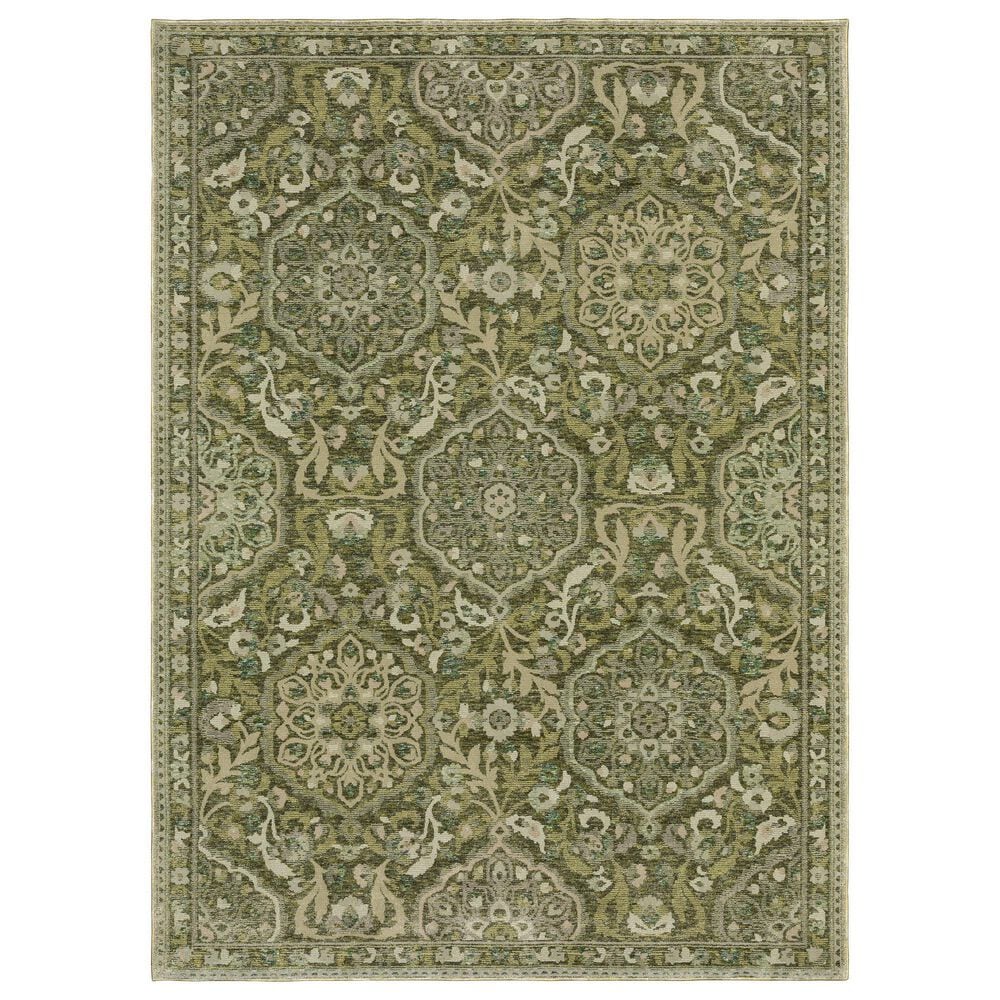 Oriental Weavers Andorra Green and Gold 2"3" x 8" Runner, , large