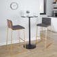 LumiSource Mason Mara Barstool with Grey Cushion in Gold and Walnut (Set of 2), , large