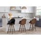 Lumisource Ahoy Swivel Counter Stool in Walnut and Black, , large