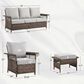 Sunwell Garden 5-Piece Patio Conversation Set with Stationary Chairs in Beige, , large