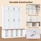 HOMLUX 4-Hook Hall Tree with 8-Door in White and Walnut, , large