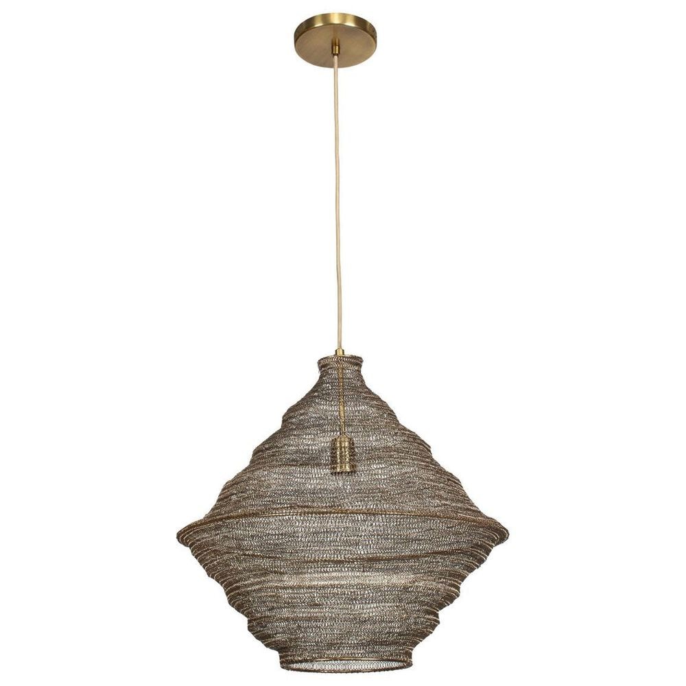 Uttermost Sigh 1-Light Pendant in Antique Brass, , large