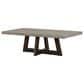 Blue River Elodie 55" Concrete Coffee Table in Medium Gray and Dark Gray Oak, , large