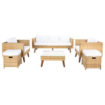 Safavieh Montclair 6-Piece Patio Living Set in Natural, , large