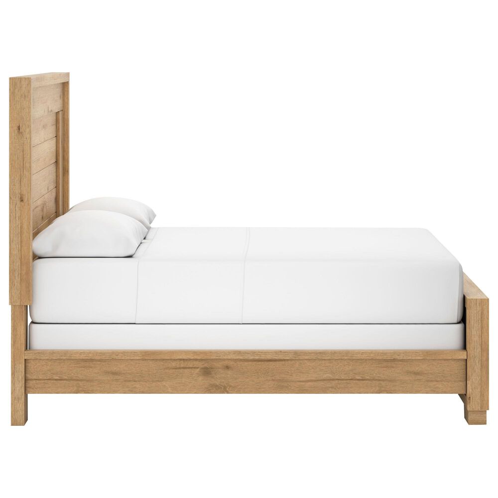 Ashley Galliden Queen Panel Bed in Light Brown, , large