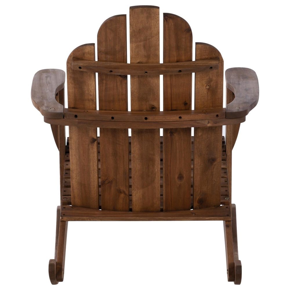 Linon Home Decor Adirondack Patio Rocking Chair in Acorn, , large