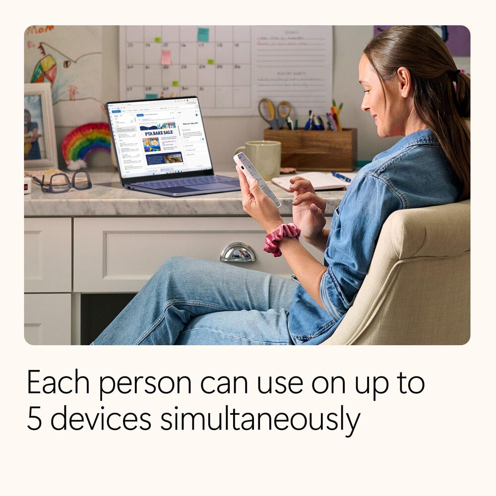 Microsoft 365 Family includes advanced security, cloud storage, and innovative apps with Microsoft Copilot. For 1-6 people., , large