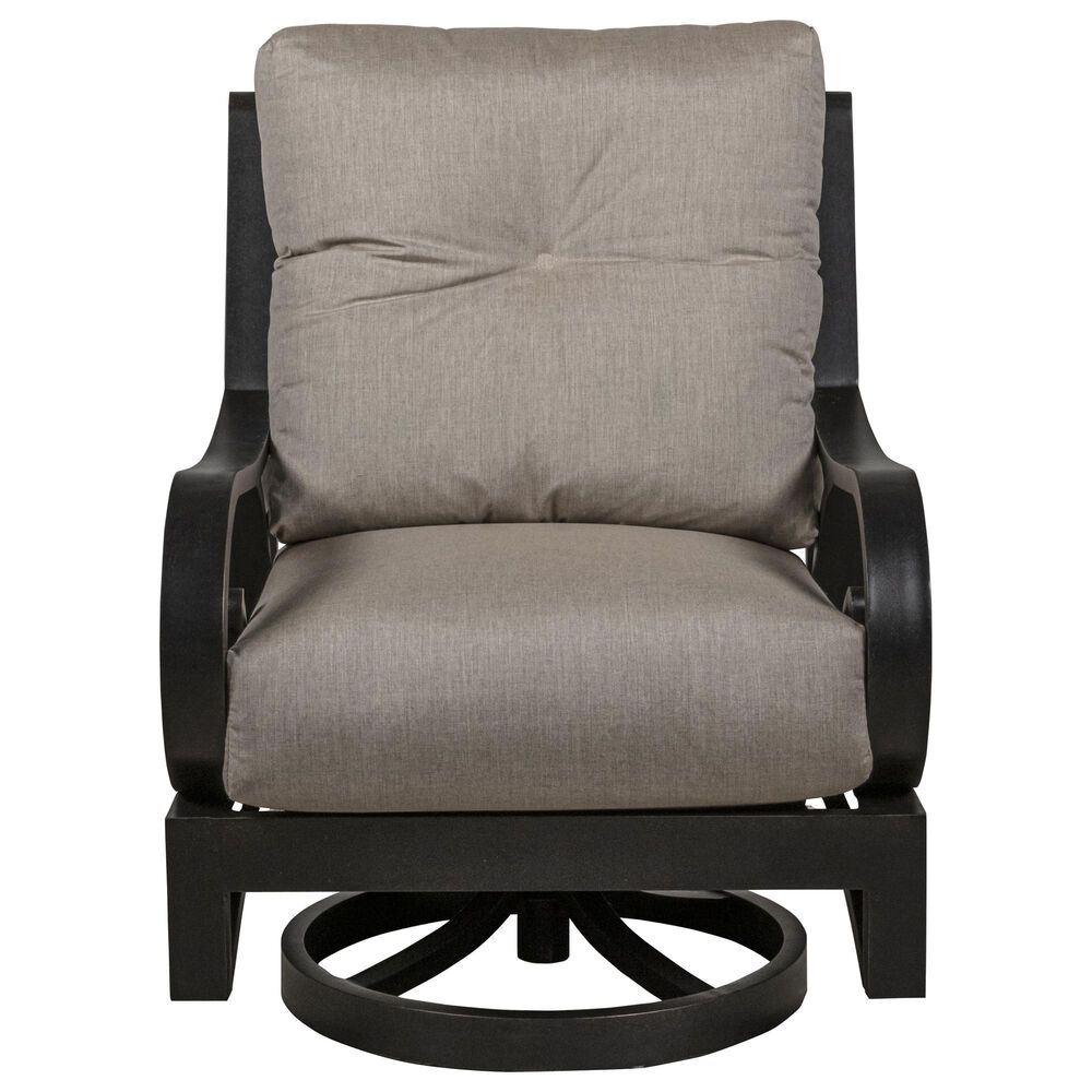 Crown Garden Emerald Swivel Club Rocker in Aged Rust, , large
