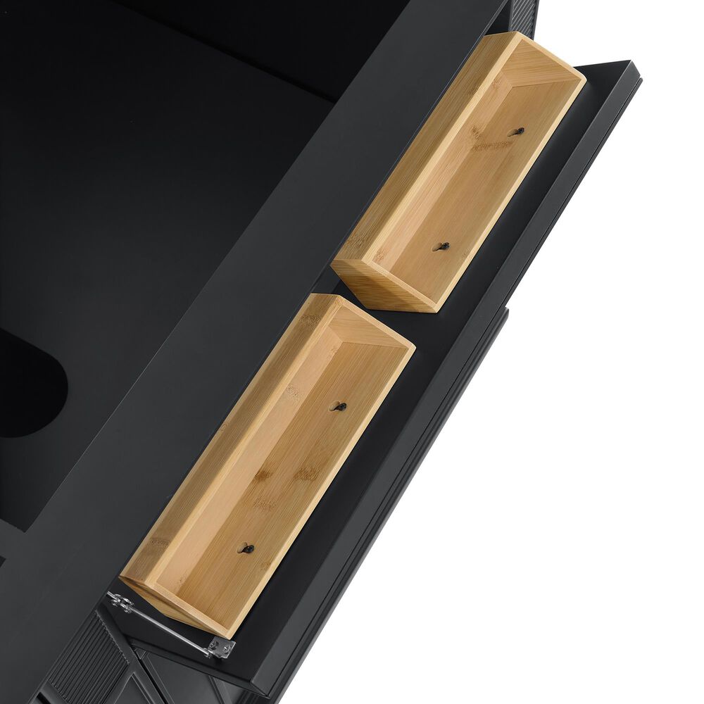 James Martin Vanities Lorelai 72" Double Bathroom Vanity in Black Onyx with 3 cm Eternal Jasmine Pearl Silestone Top, Rectangular Sinks and FreePower Wireless Charger, , large