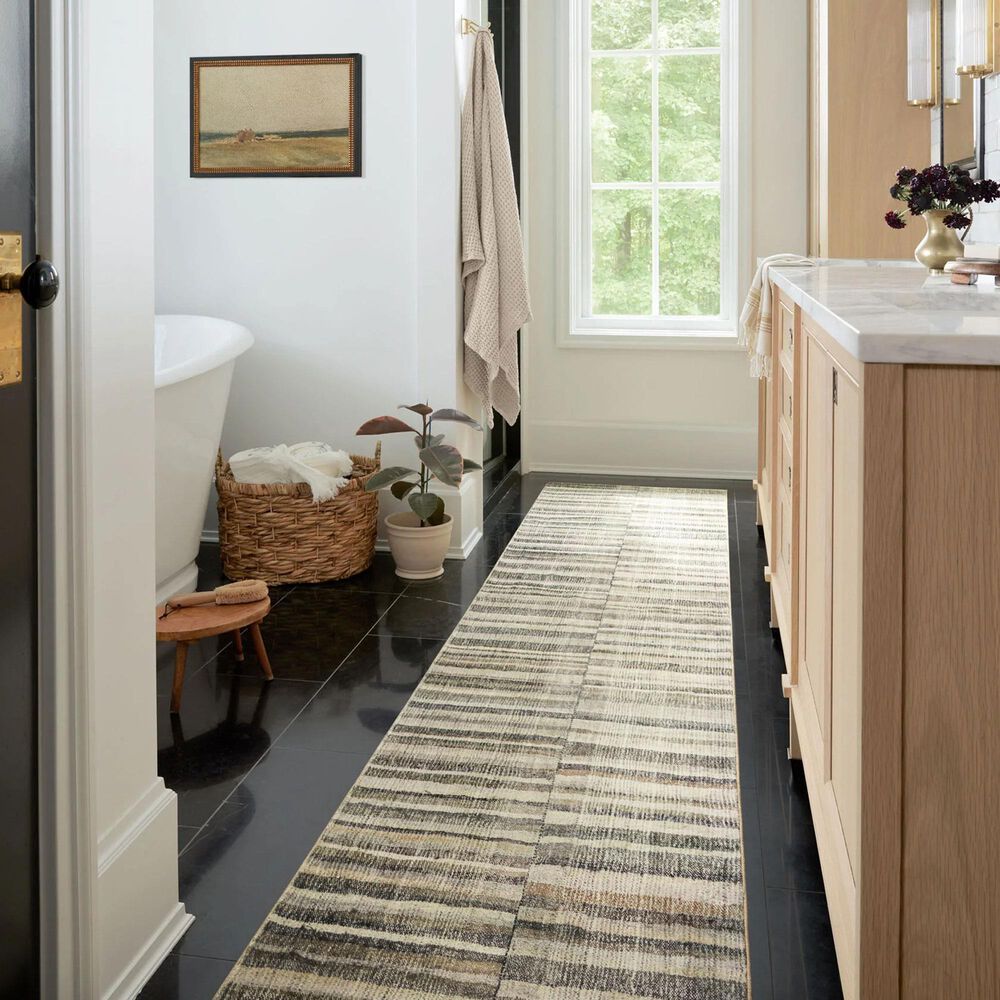 Chris Loves Julia x Loloi Humphrey 2&#39;3&quot; x 7&#39;6&quot; Natural and Moss Runner, , large