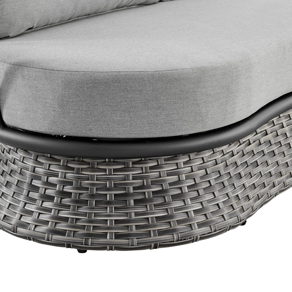 Blue River Monk 4-Piece Patio Conversation Set in Dark Gray and Black, , large