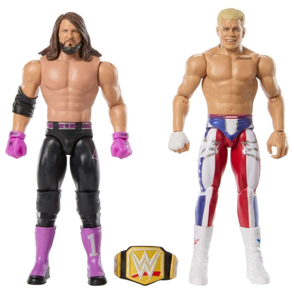 WWE Main Event Showdown Series 22 Action Figures Set - Cody Rhodes and AJ Styles in Multicolor, , large