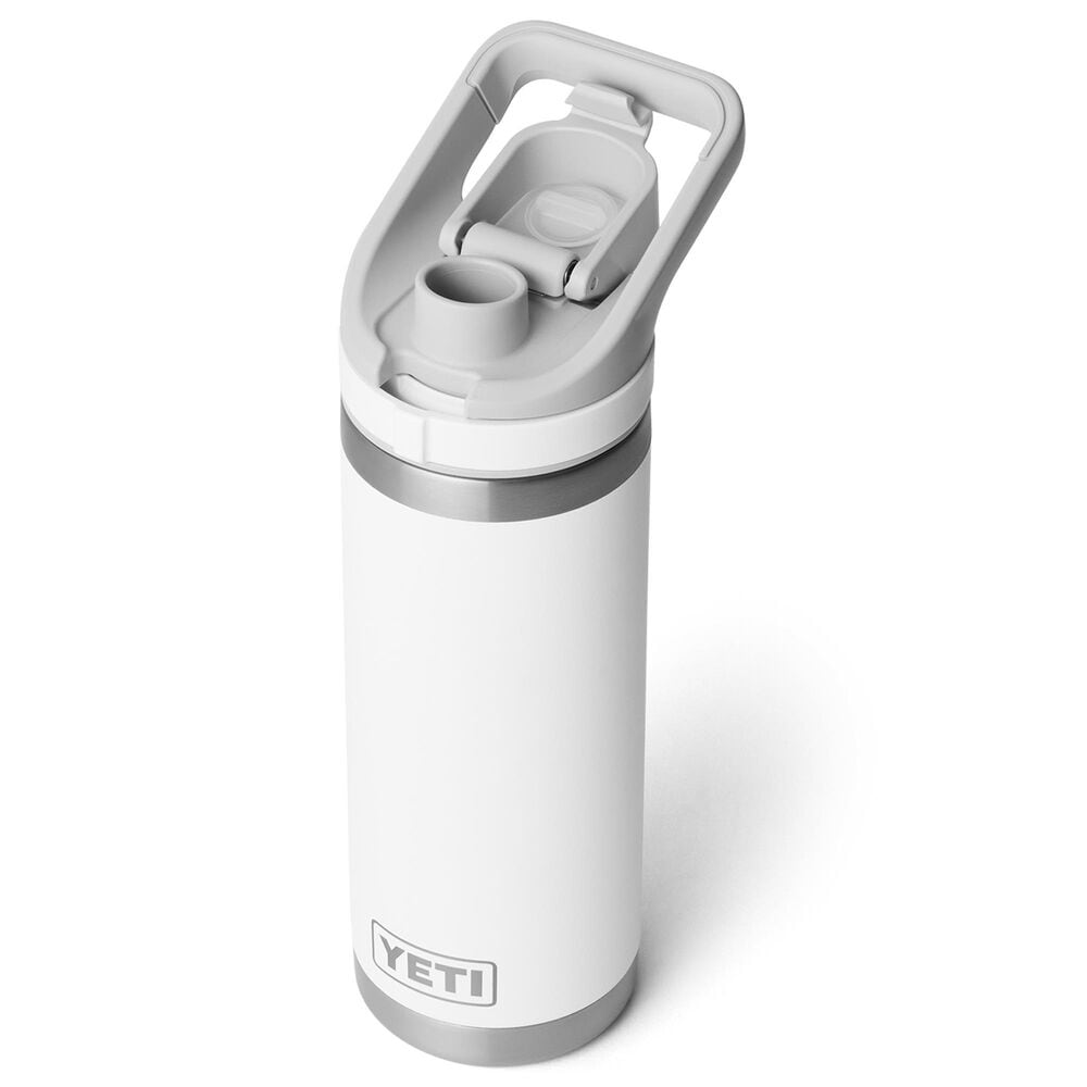 YETI Rambler 18 Oz Water Bottle with Flip Chug Cap in White, , large