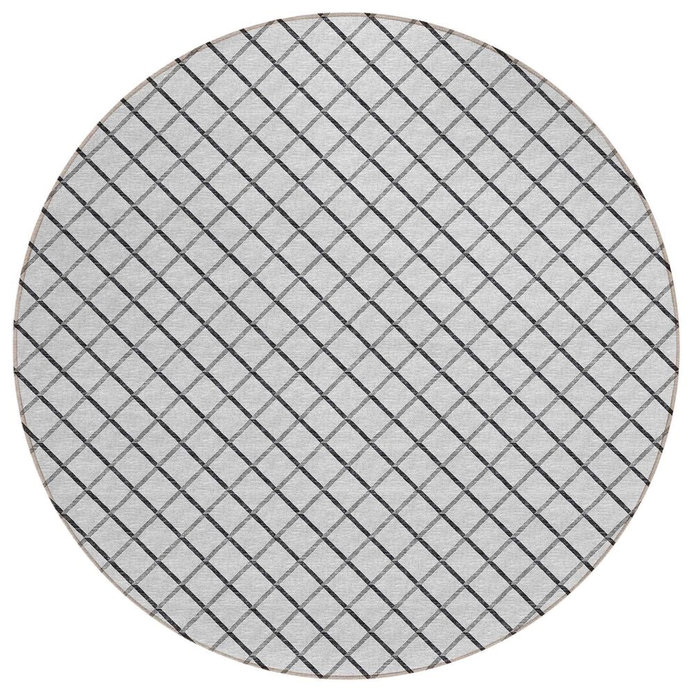 Dalyn Rug Company York 10" Round Gray Indoor/Outdoor Area Rug, , large