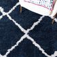 Safavieh August Shag 4"5" x 6"5" Navy and Ivory Area Rug, , large